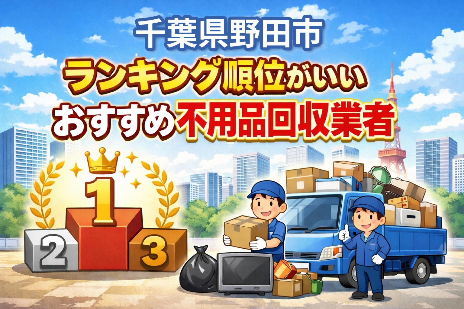 千葉県野田市　ランキング順位がいいおすすめ不用品回収業者